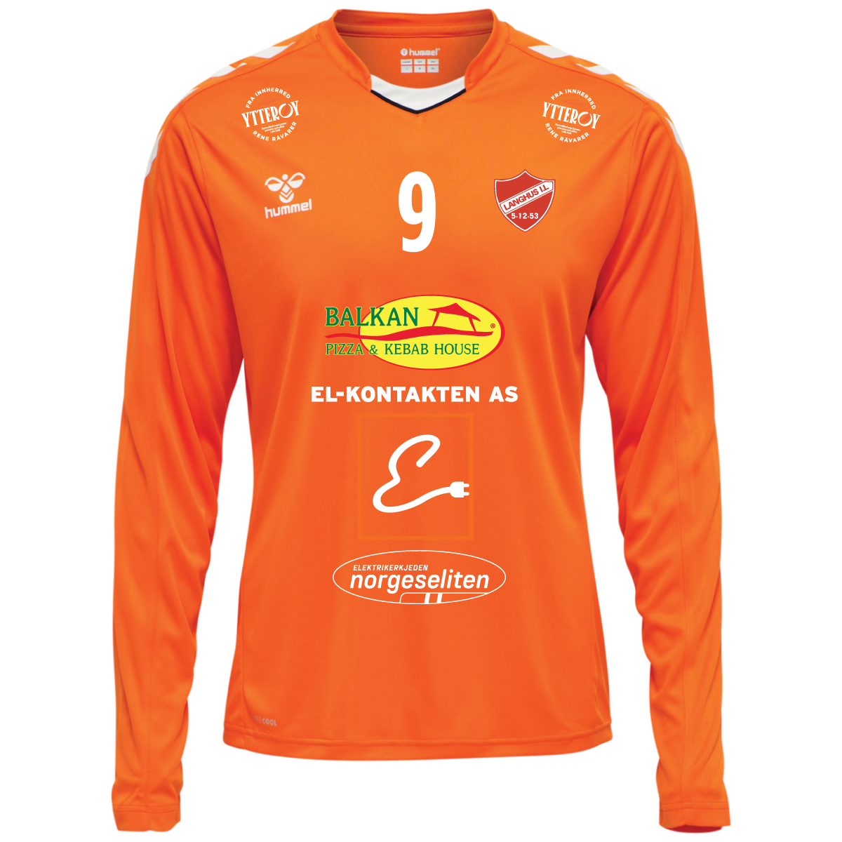hmlCORE XK POLY JERSEY L/S KIDS ORANGE TIGER