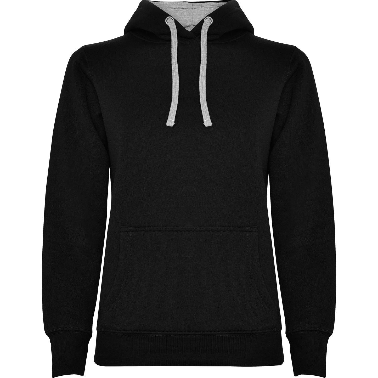 Urban hoodie dame Sort/Heather Grey