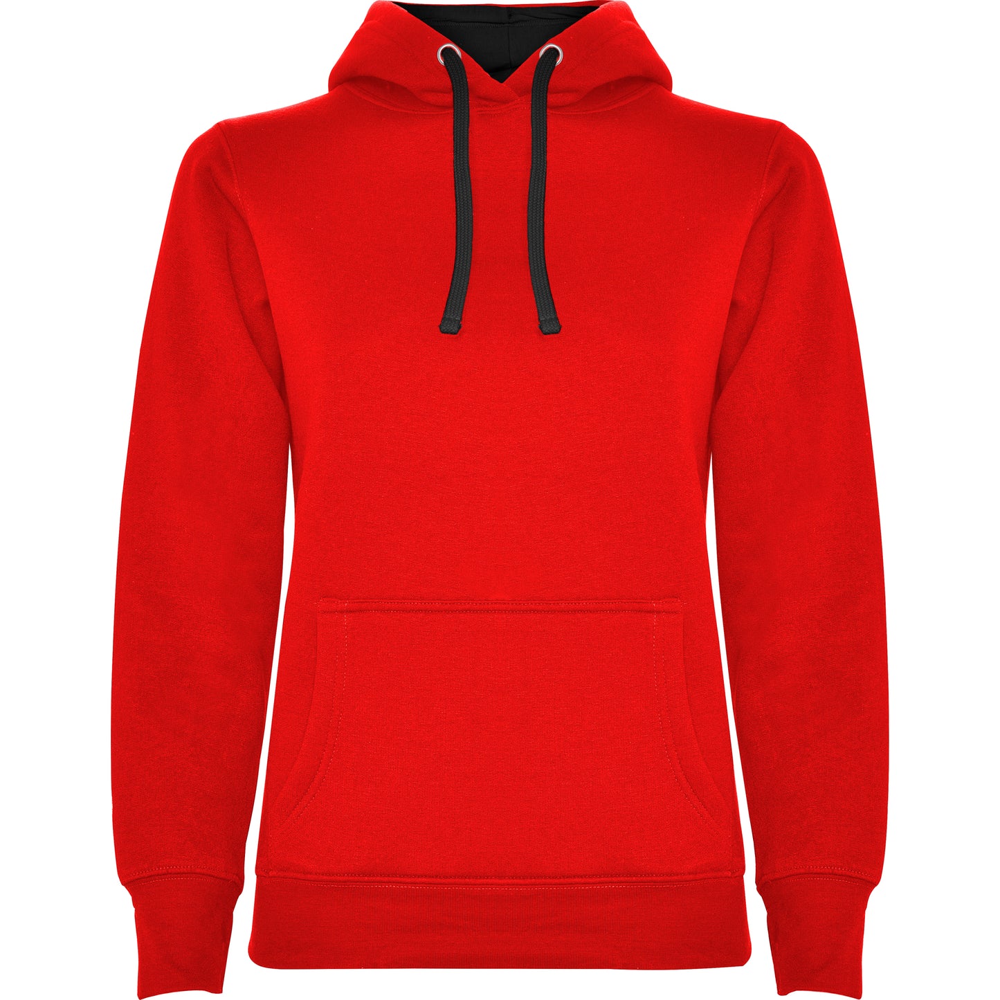 Urban hoodie dame Rød/Sort