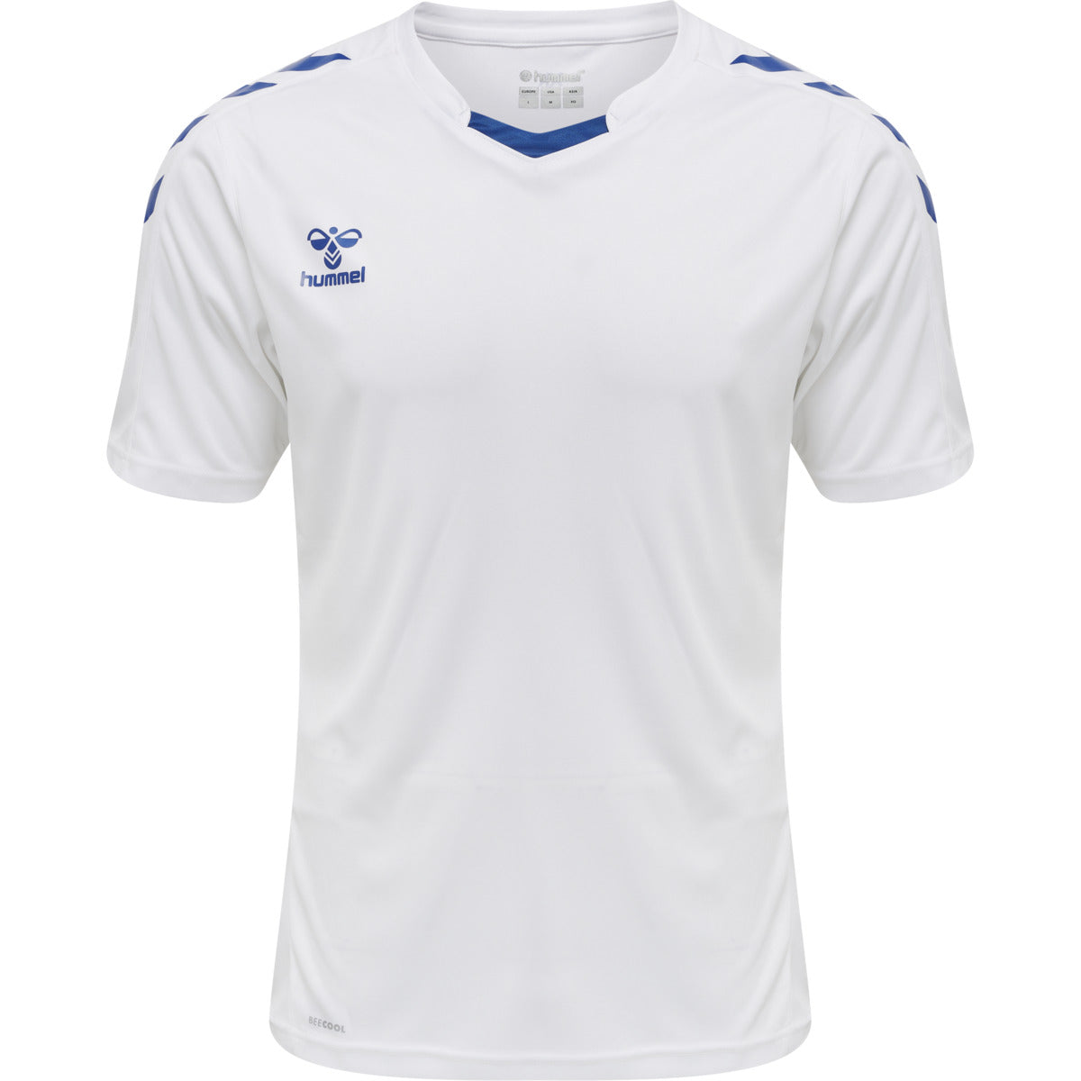 hmlCORE XK POLY JERSEY S/S WHITE/TRUE BLUE