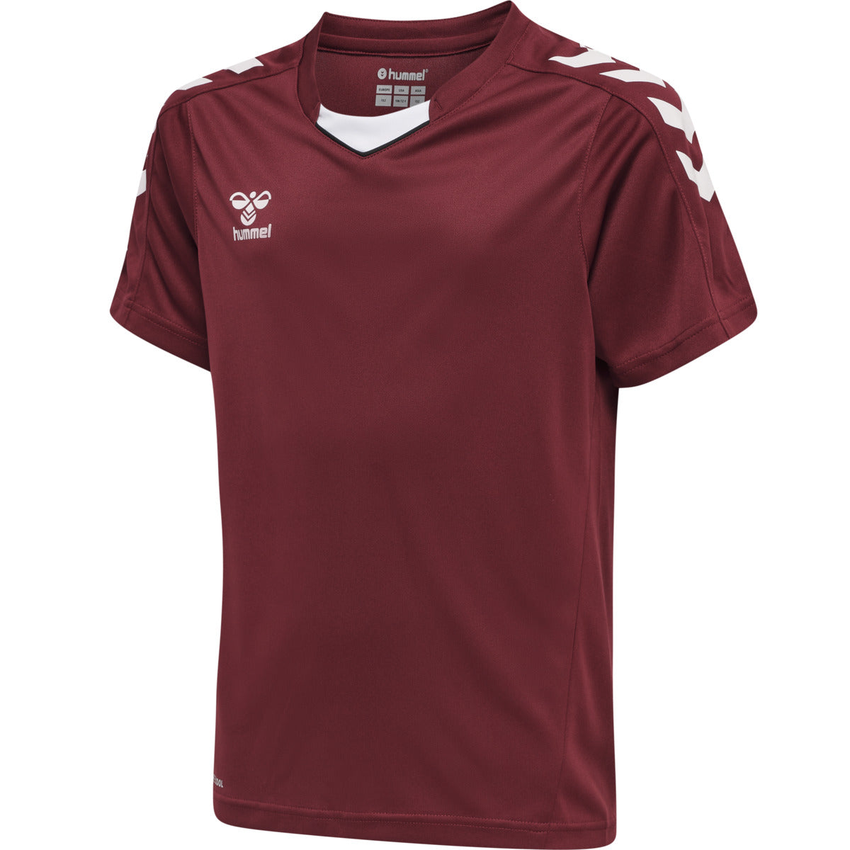 hmlCORE XK POLY JERSEY S/S KIDS MAROON