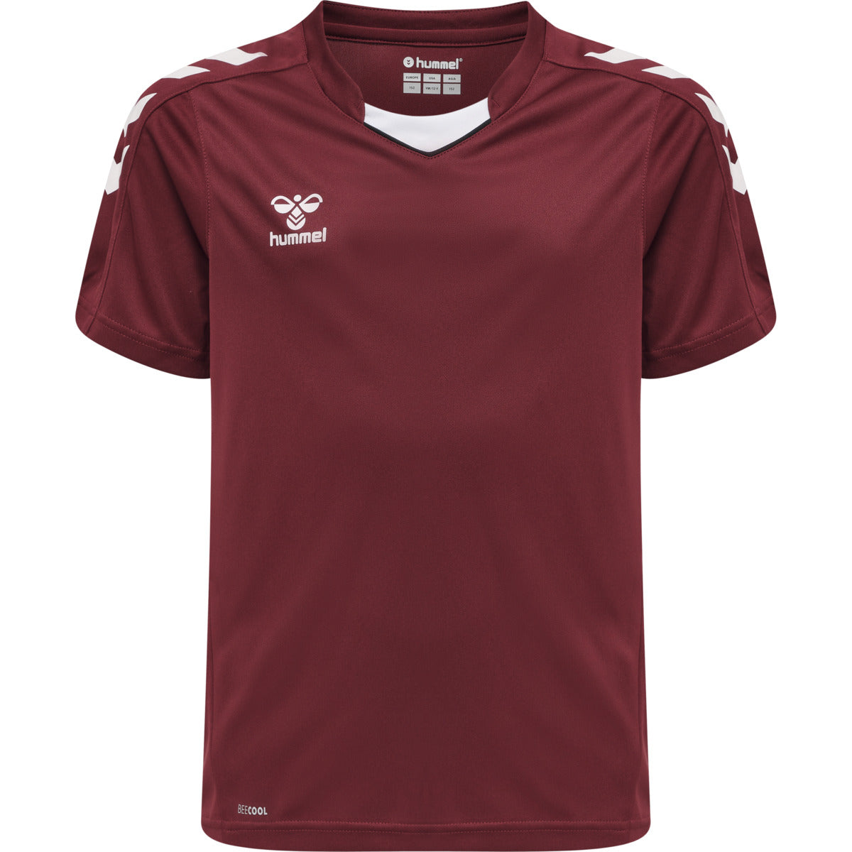 hmlCORE XK POLY JERSEY S/S KIDS MAROON