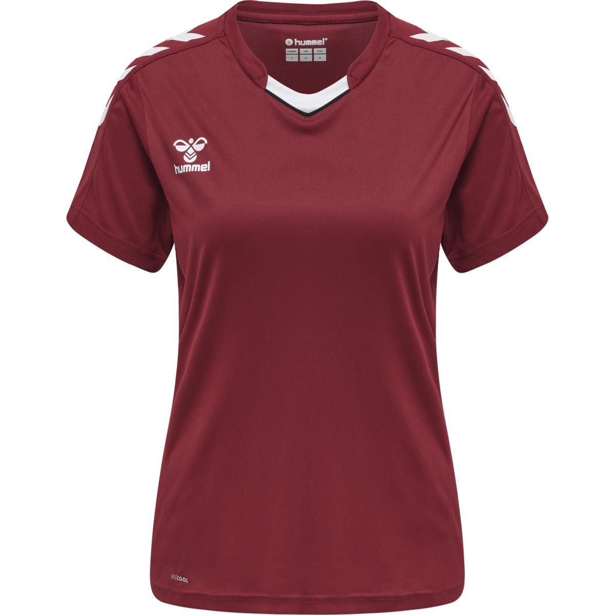 hmlCORE XK POLY JERSEY S/S WOMAN MAROON