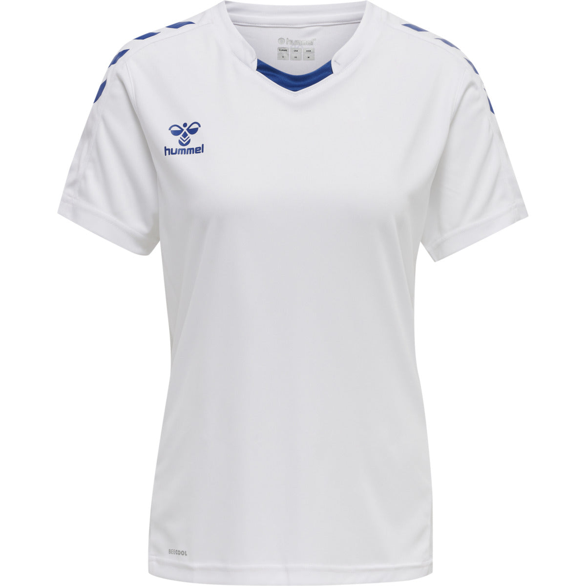 hmlCORE XK POLY JERSEY S/S WOMAN WHITE/TRUE BLUE