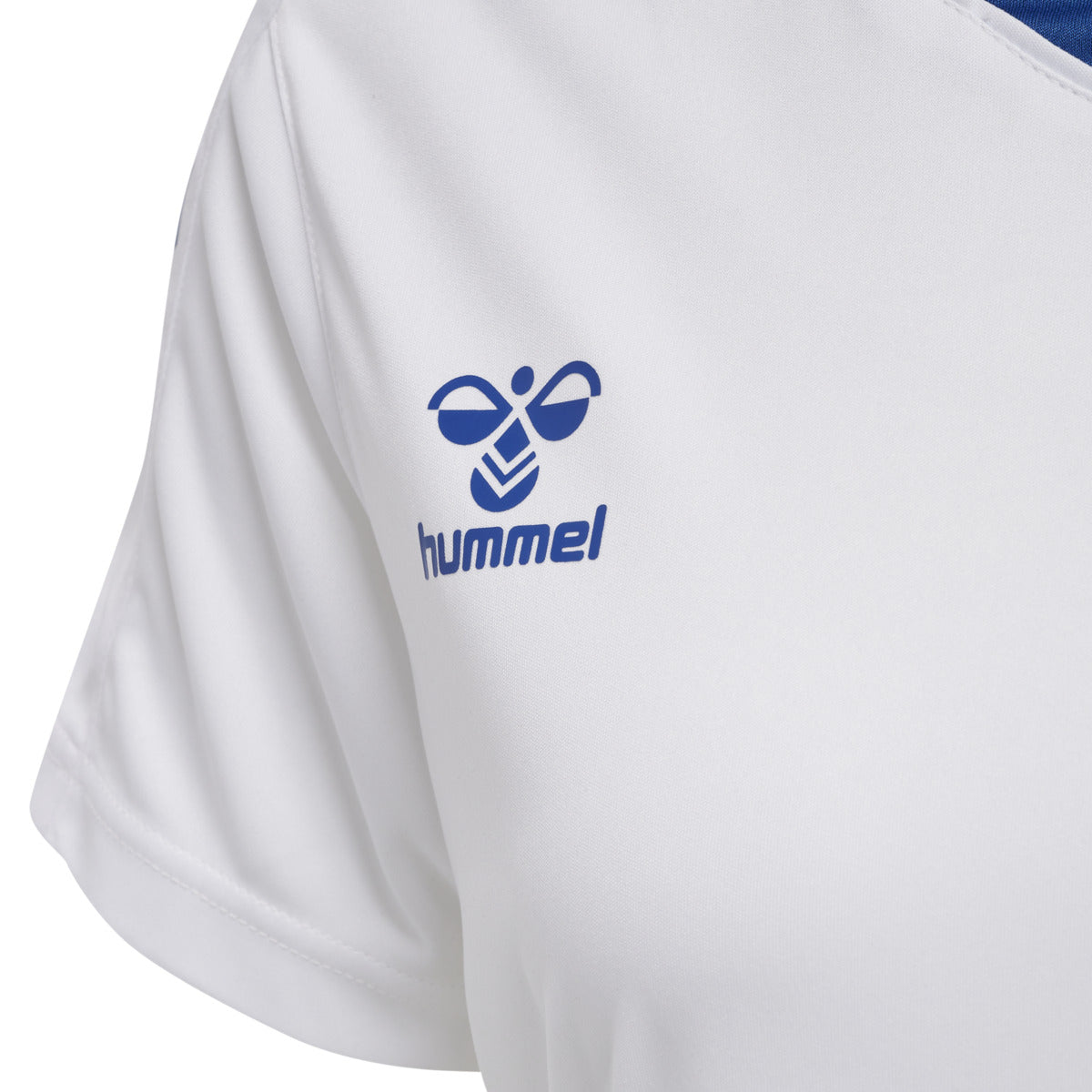 hmlCORE XK POLY JERSEY S/S WOMAN WHITE/TRUE BLUE