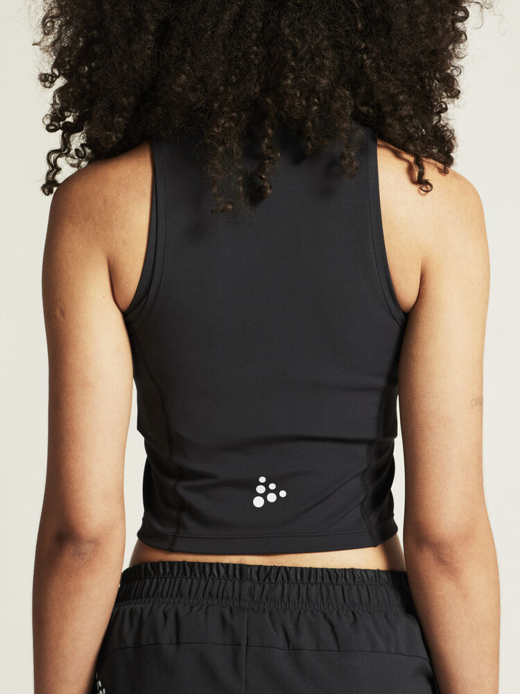 Rush 2.0 Crop Singlet W Black