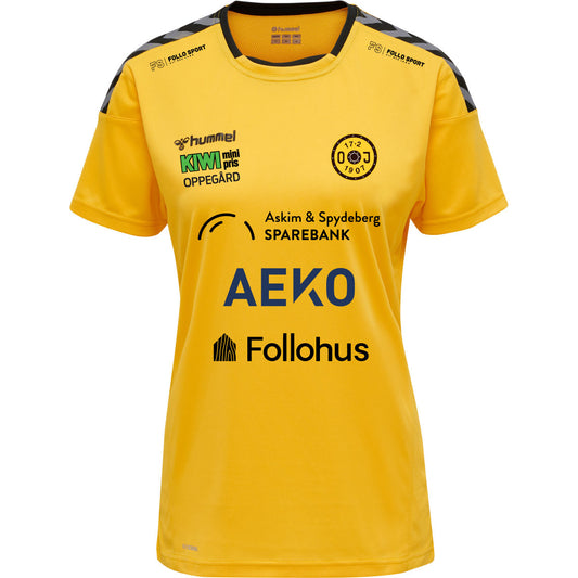 hmlAUTHENTIC POLY JERSEY WOMAN S/S SPORTS YELLOW/BLACK