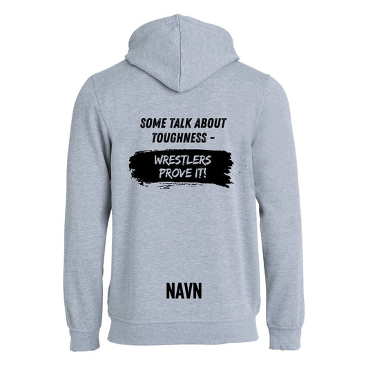 Hettegenser bryting grå