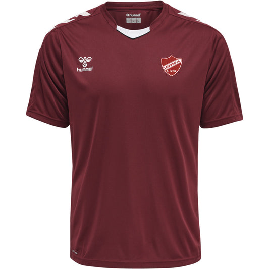 hmlCORE XK POLY JERSEY S/S KIDS MAROON