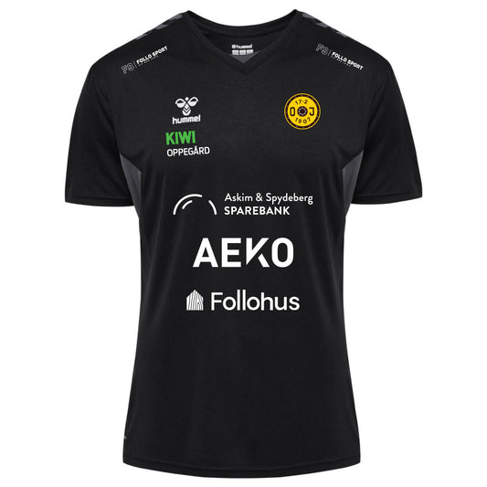 hmlAUTHENTIC POLY JERSEY S/S BLACK/WHITE