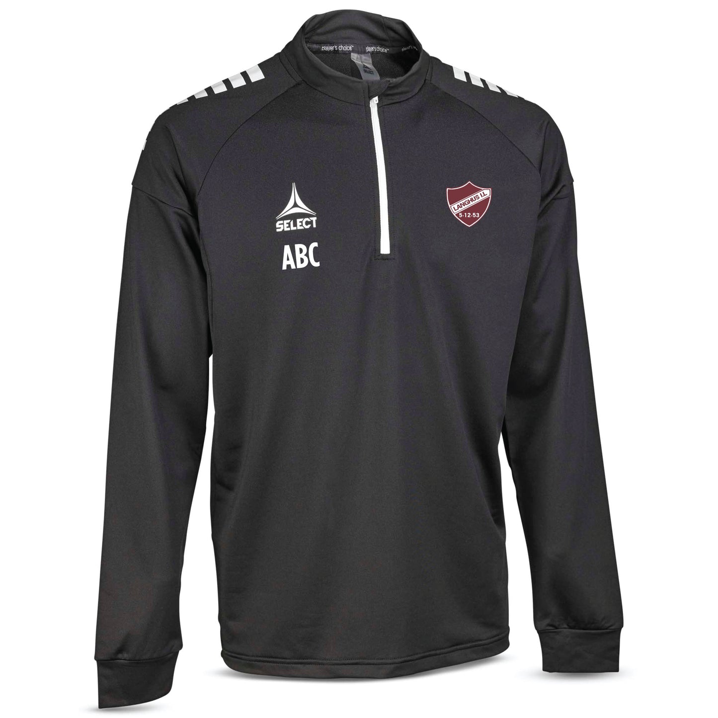 Training sweat 1/2 zip Spain v25 black/white voksen