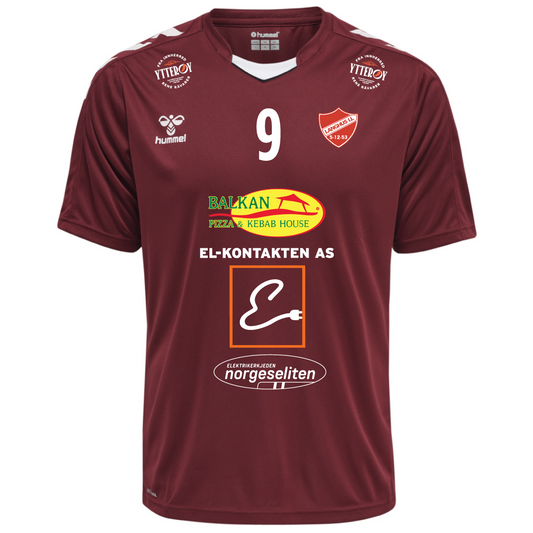 hmlCORE XK POLY JERSEY S/S KIDS MAROON