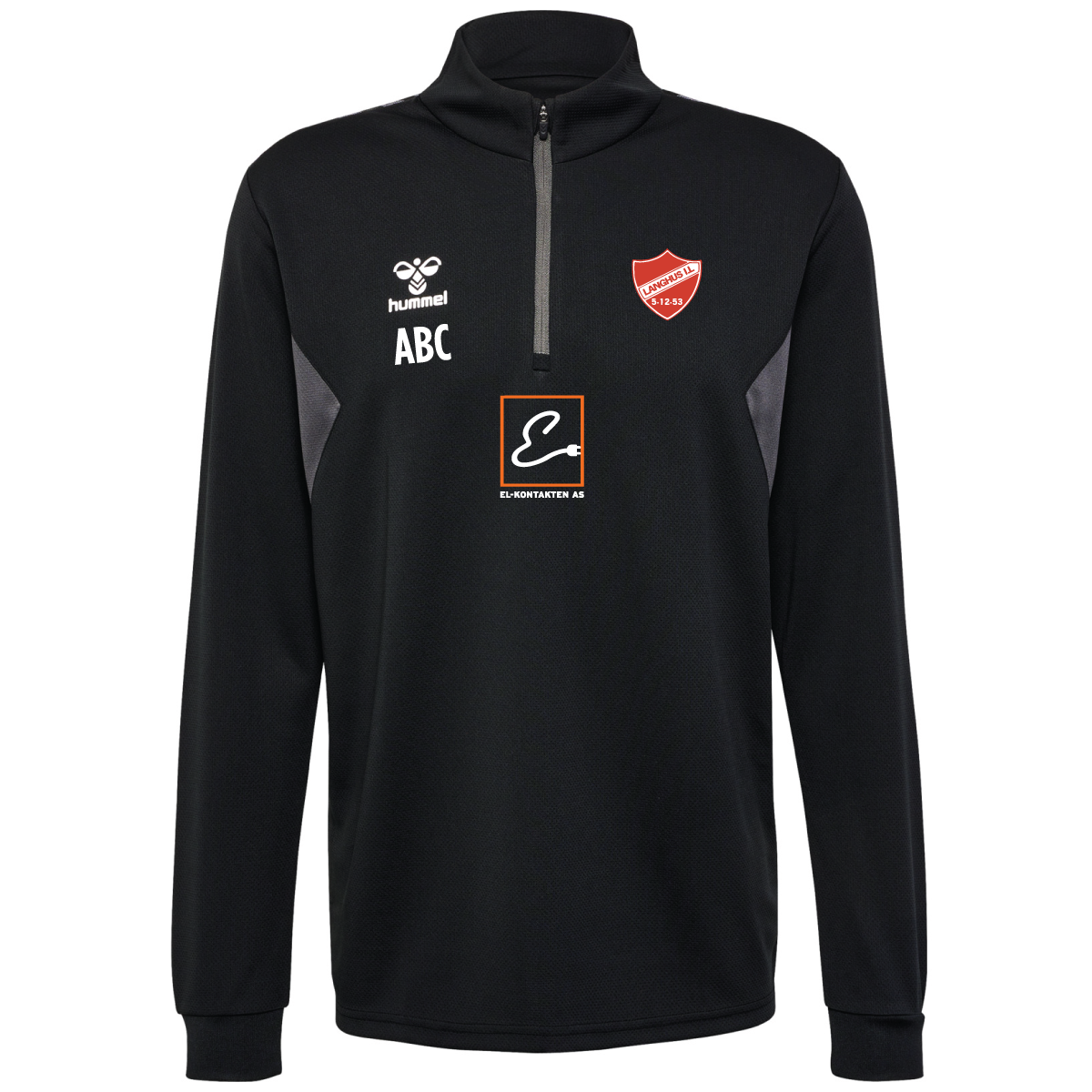 hmlAUTHENTIC HALF ZIP SWEATSHIRT BLACK/WHITE