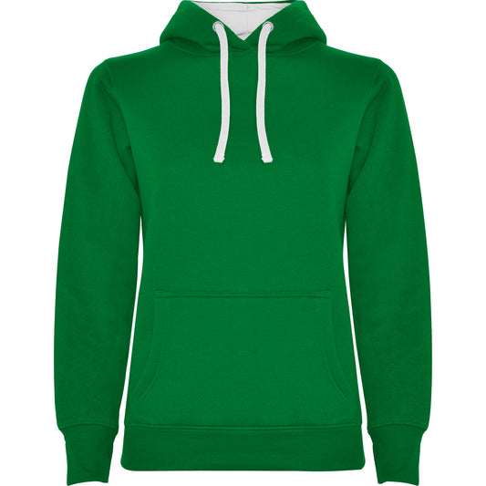 Urban hoodie dame Kelly Grønn/Hvit