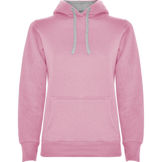 Urban hoodie dame Lyserosa/Grå