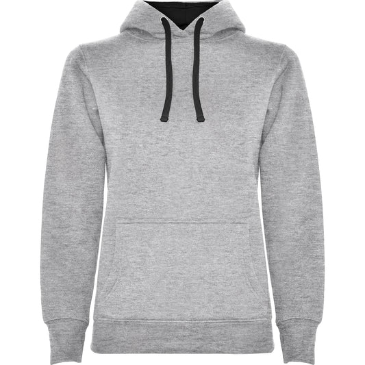 Urban hoodie dame Grå/Sort
