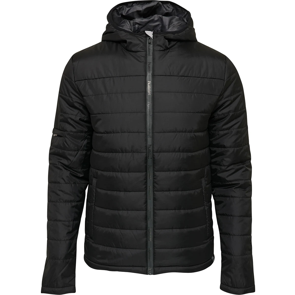 hmlNORTH QUILTED HOOD JACKET BLACK/ASPHALT